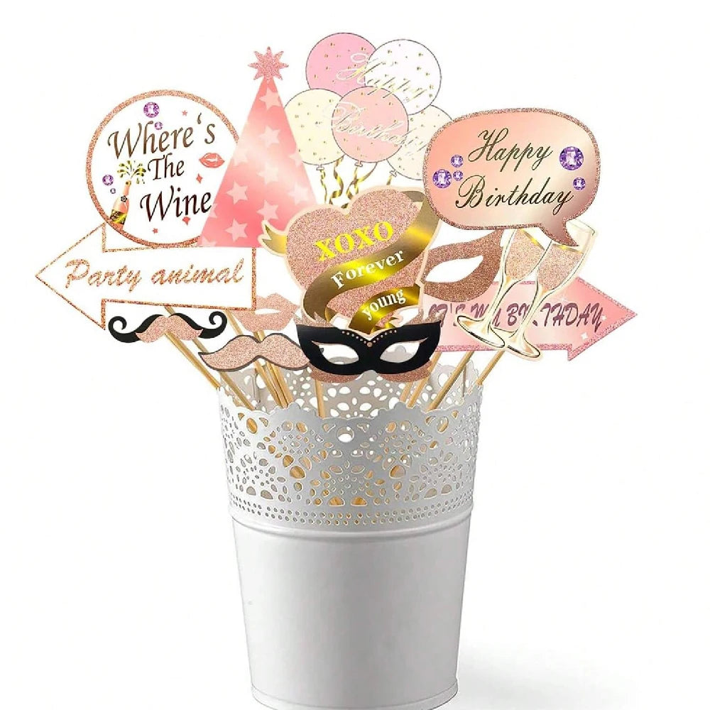 Accessoires Selfie Roses happy birthday