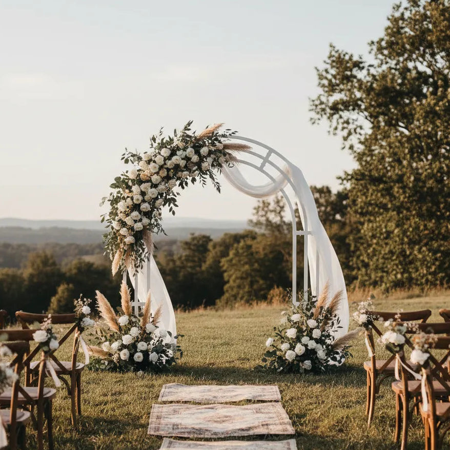 Arc Métallique Blanc Déco Mariage