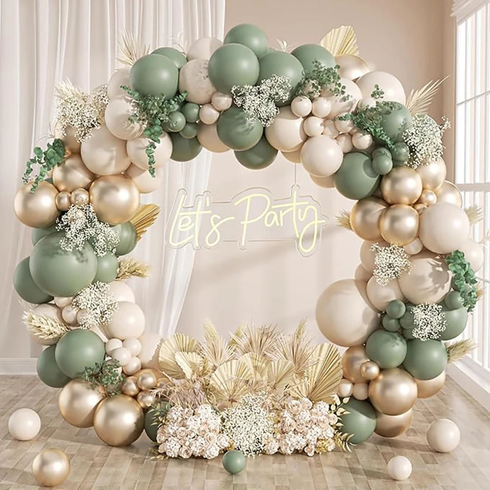Arche de Ballons Vert Sauge Mariage Originale