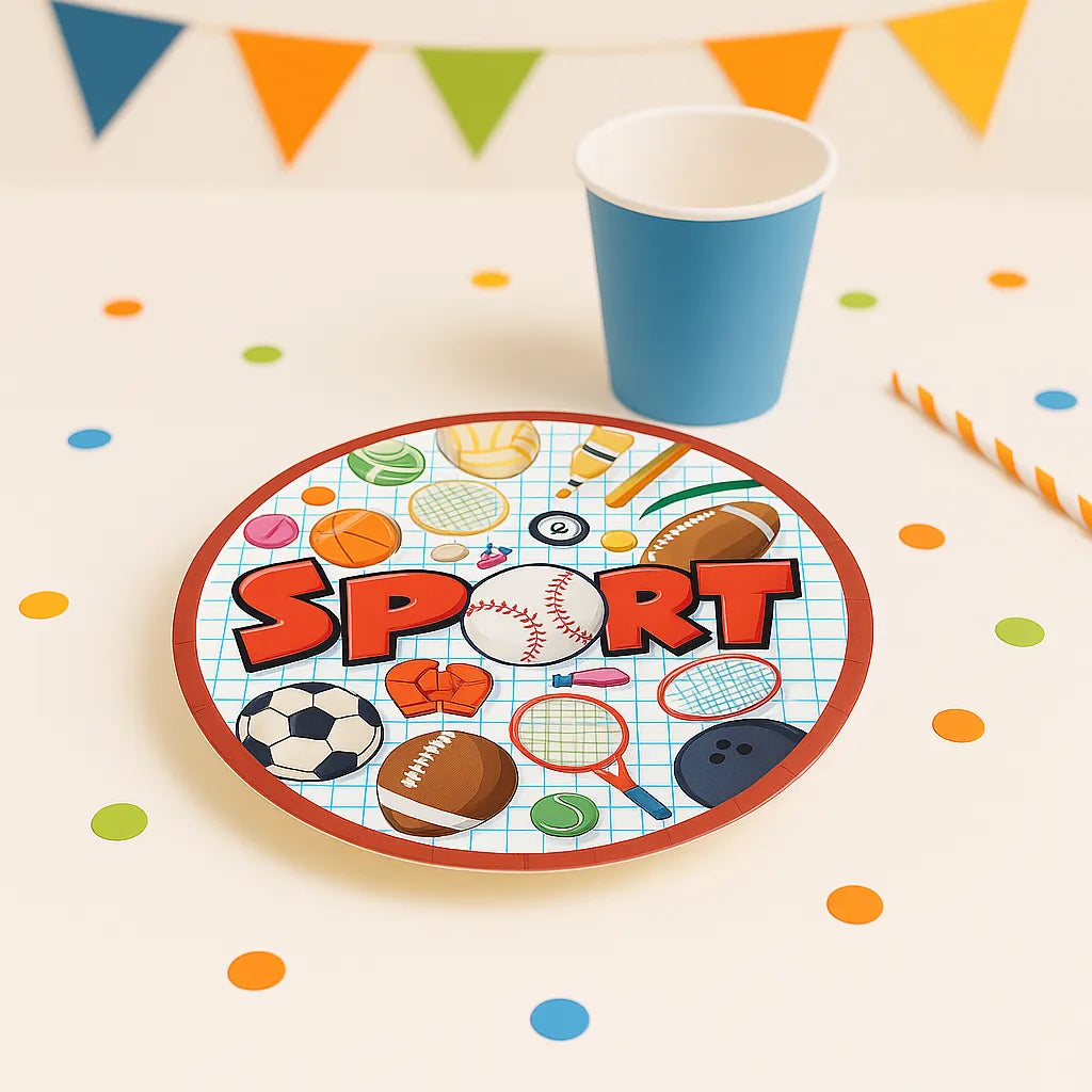 Assiette Anniversaire Sport