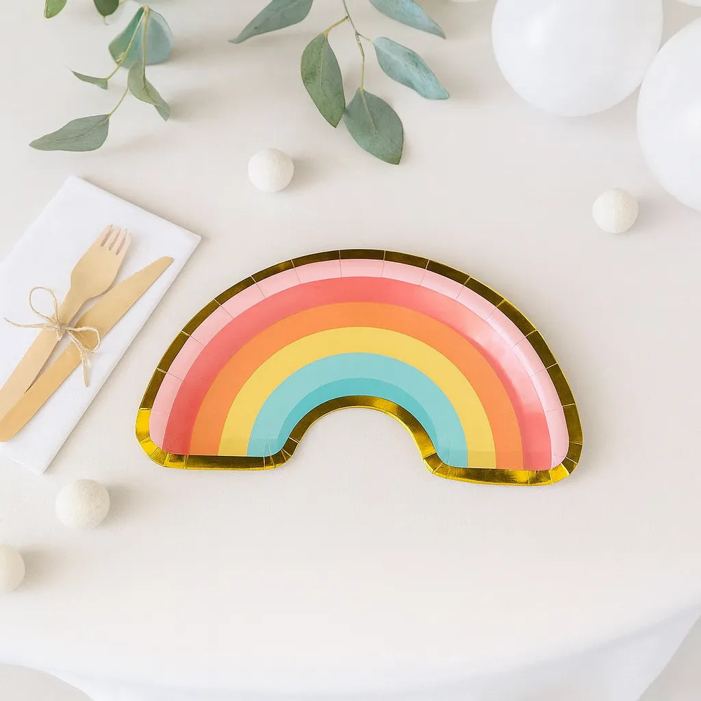 Assiette Anniversaire en Forme Arc-en-ciel