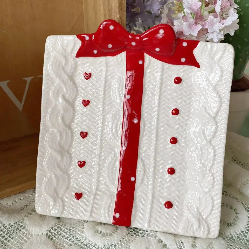 Assiette À Dessert Motif Cadeau
