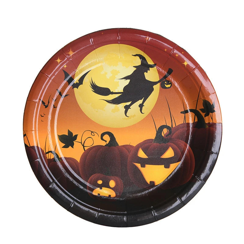 Assiette Halloween Sorcière Unique