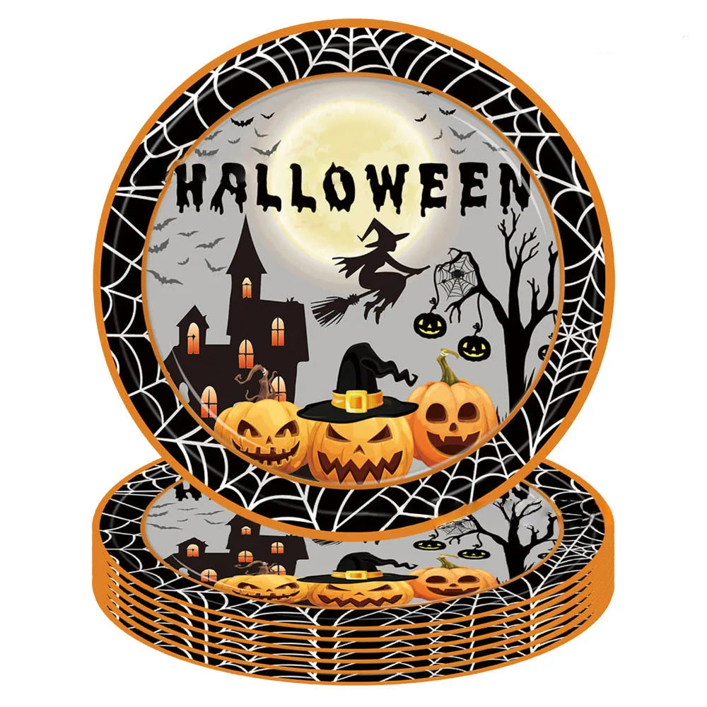 Assiette Halloween en Carton Chic