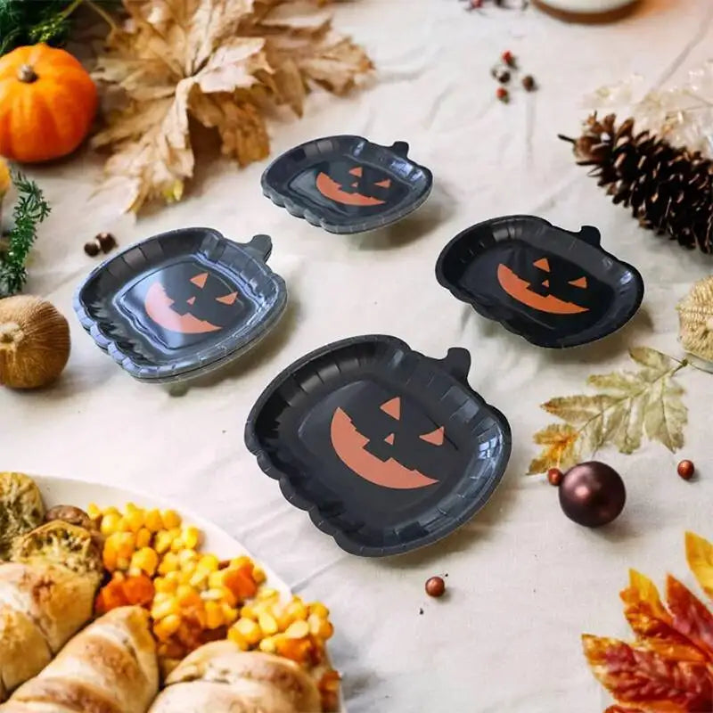 Assiette Halloween en Forme de Citrouille Pratique