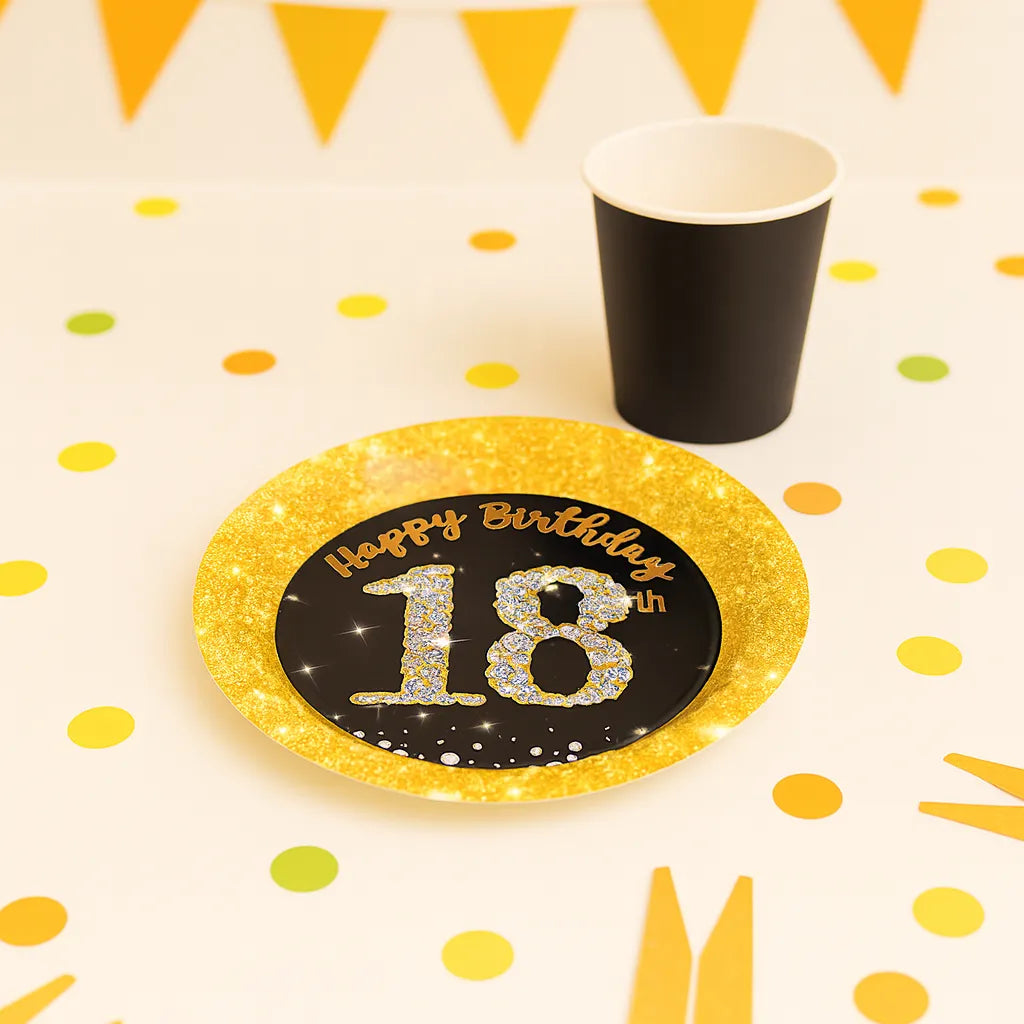 Assiette Happy Birthday 18th