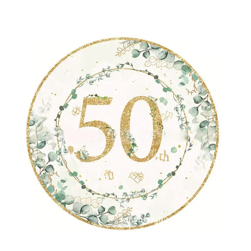 Assiette Jetable 50th Eucalyptus