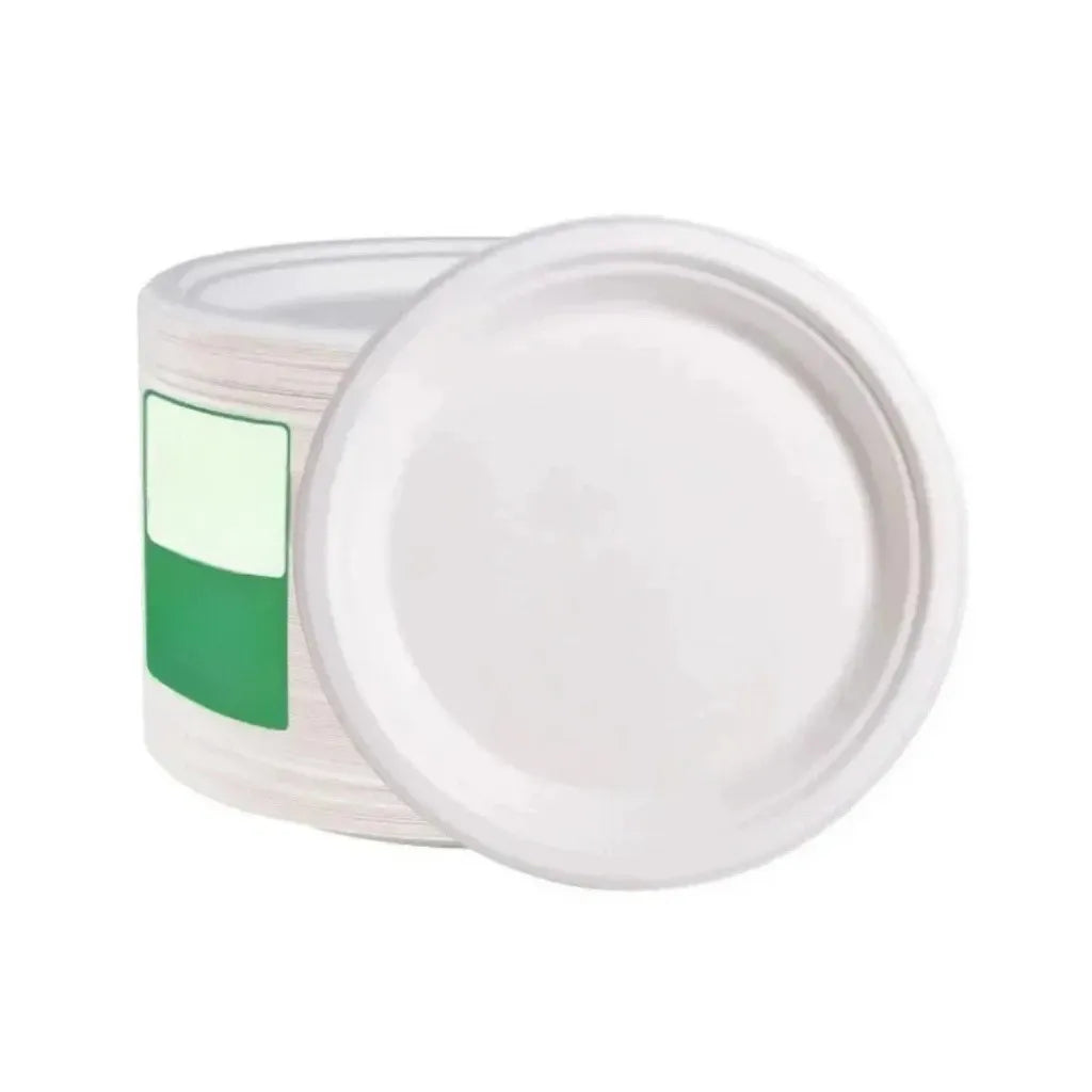 Assiette Jetable Blanche en Papier Uni 18 cm