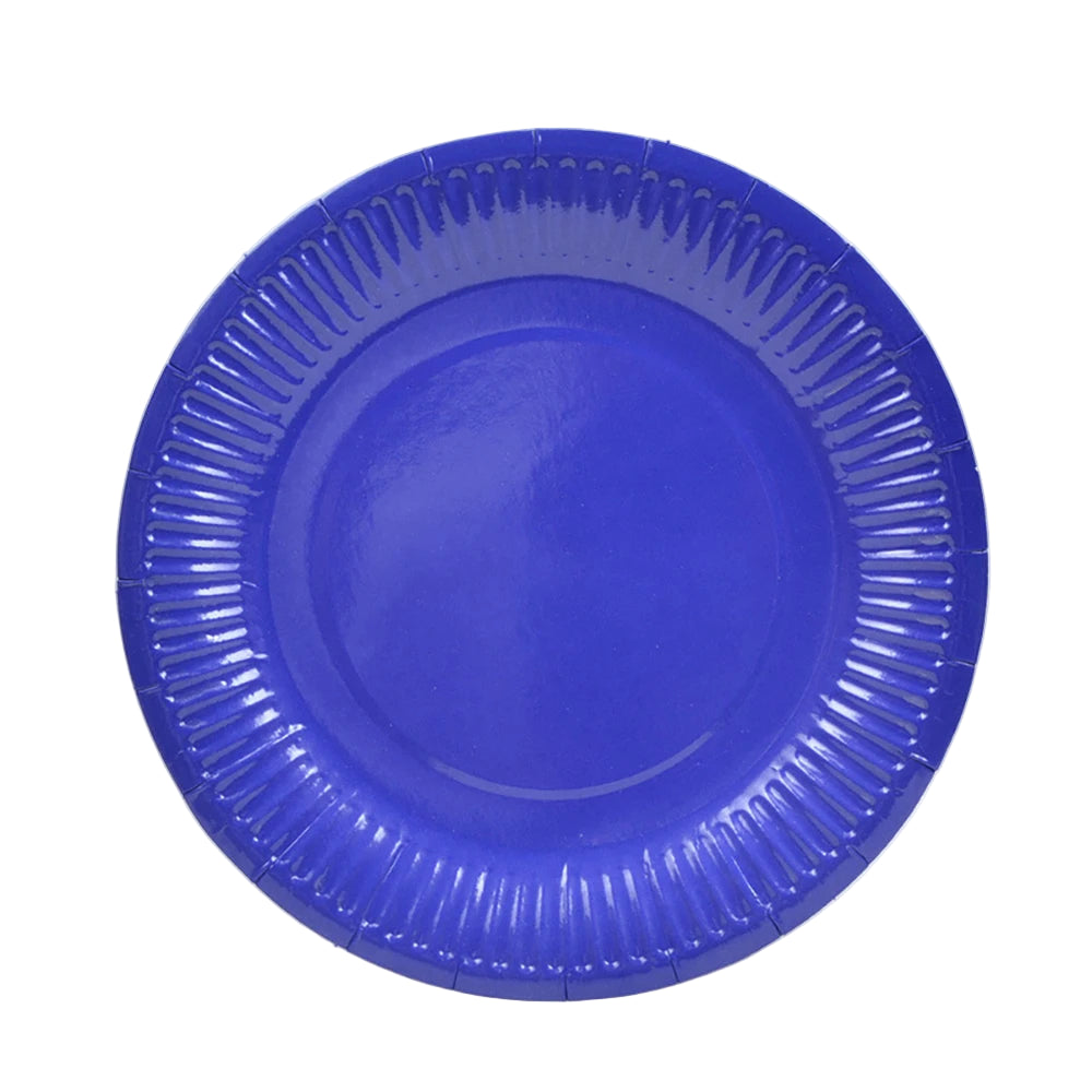 Assiette Jetable Bleue Foncée