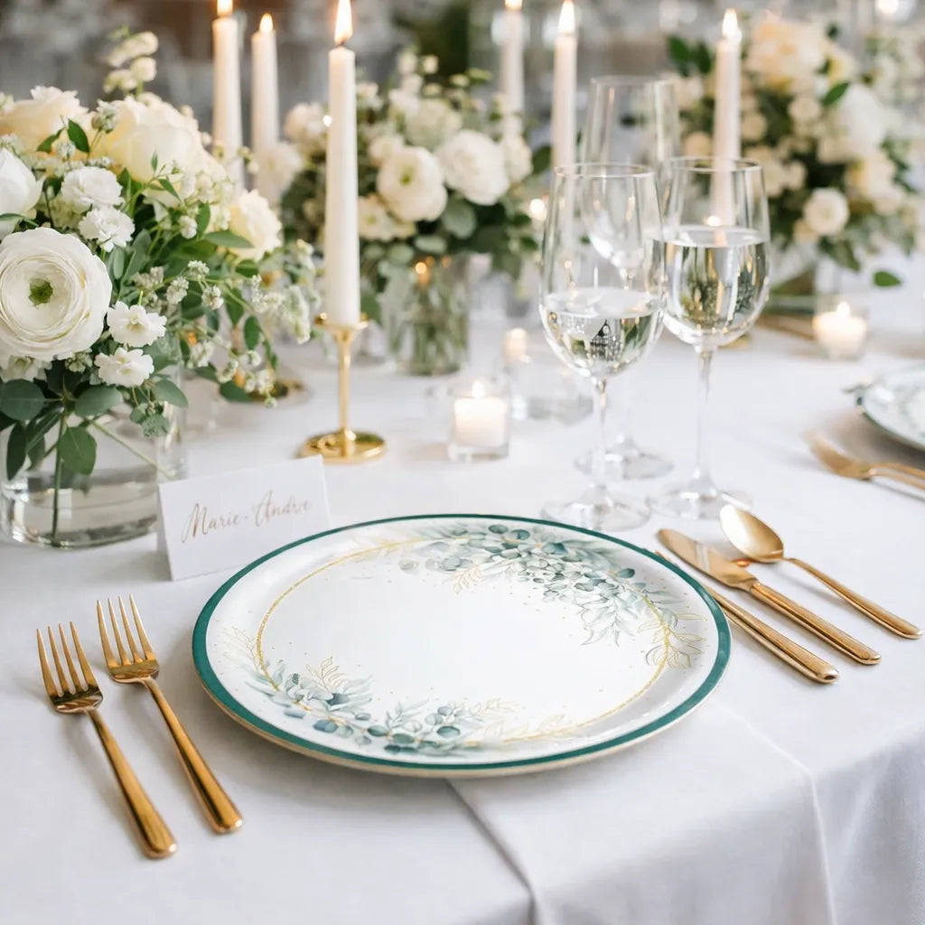 Assiette Jetable Mariage Nature