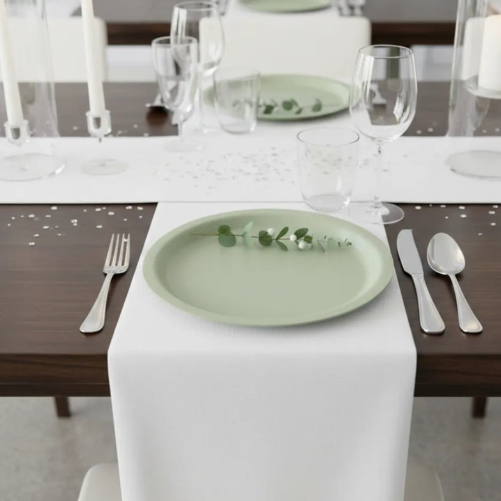 Assiette Jetable Mariage Vert Sauge