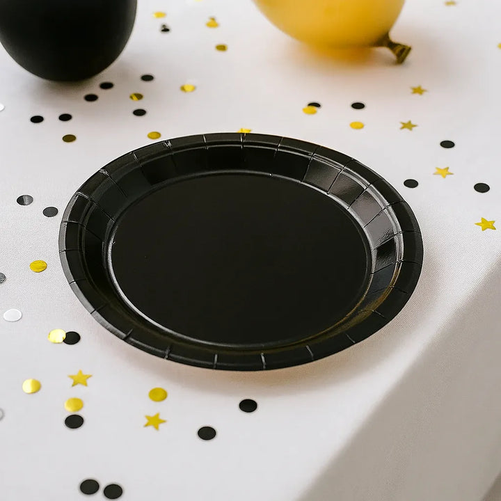 Assiette Jetable Noire Unie