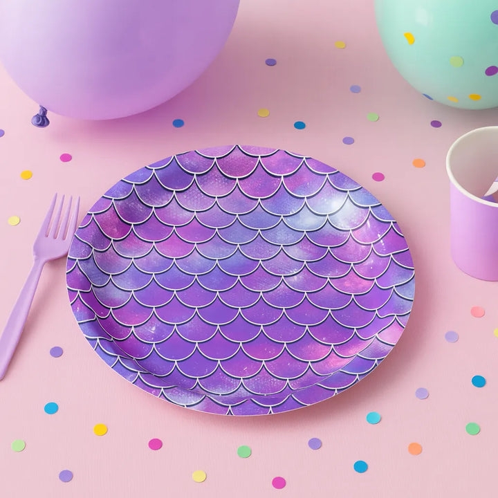 Assiette Jetable Sirène Violette