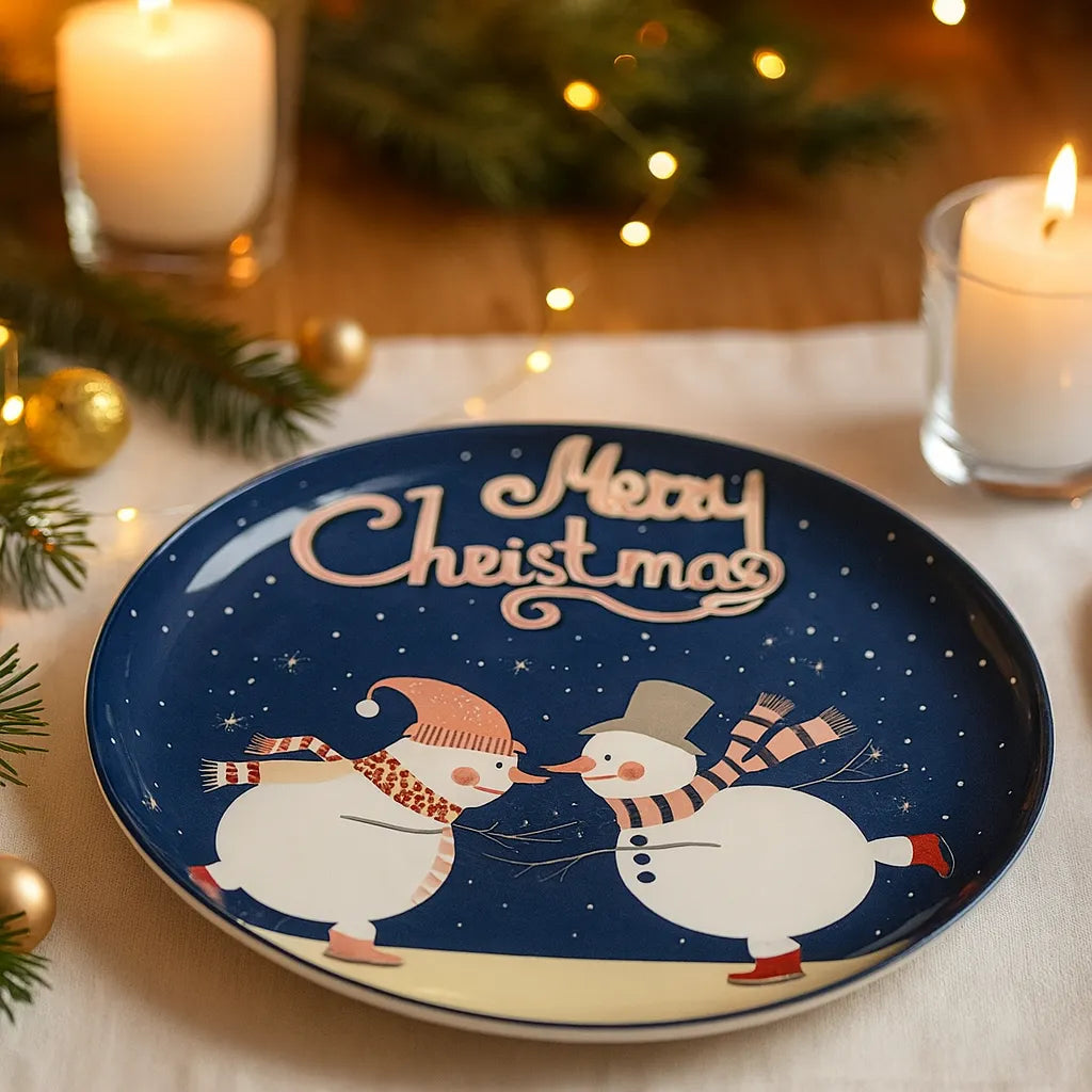 Assiette Noël Bonhomme de Neige