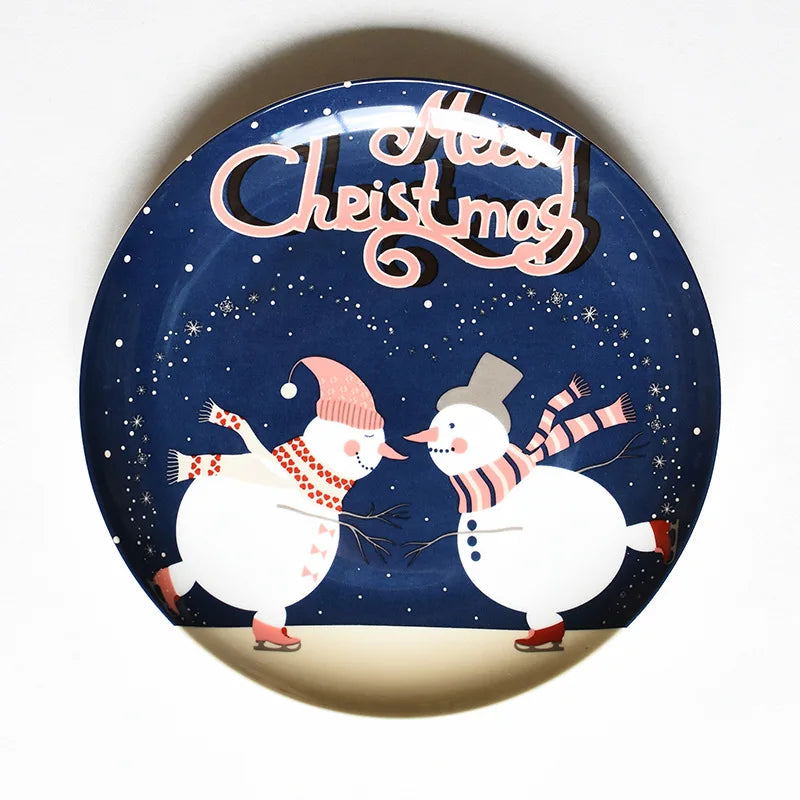 Assiette Noël Bonhomme de Neige Design