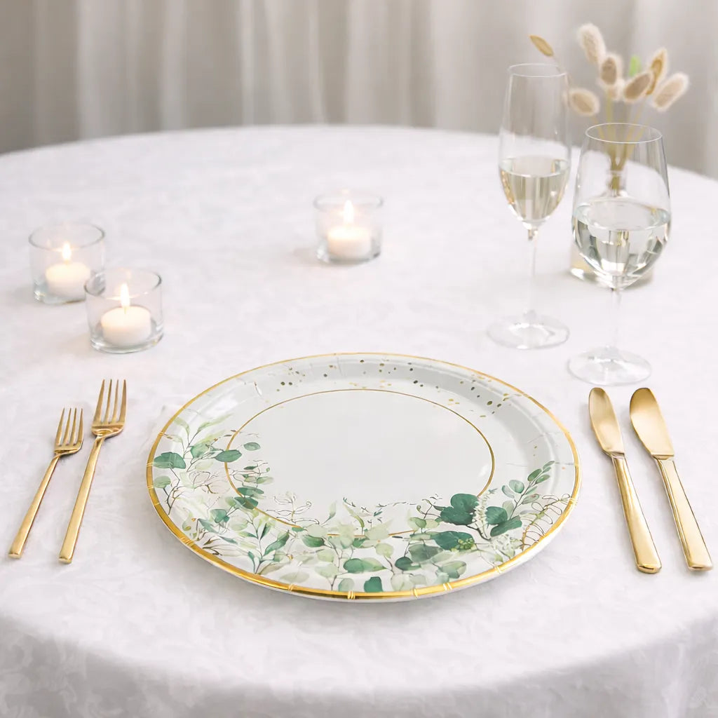 Assiette en Carton Mariage Design