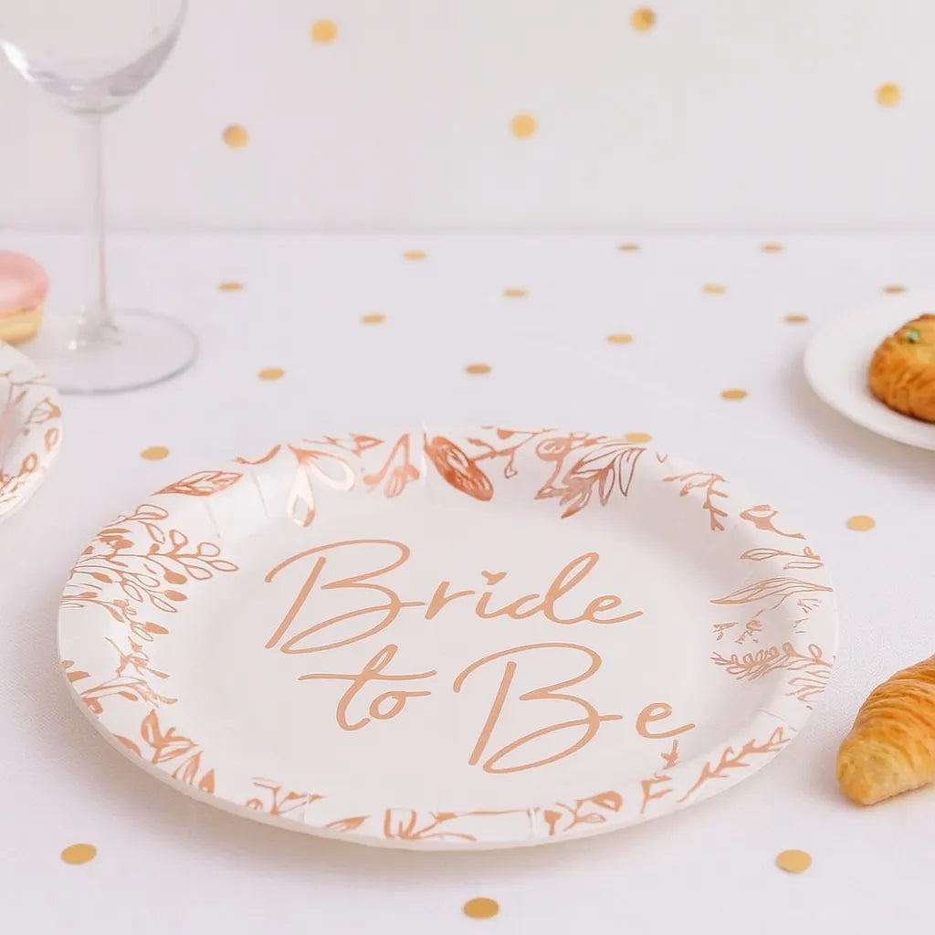 Assiettes Jetables EVJF Rose Gold