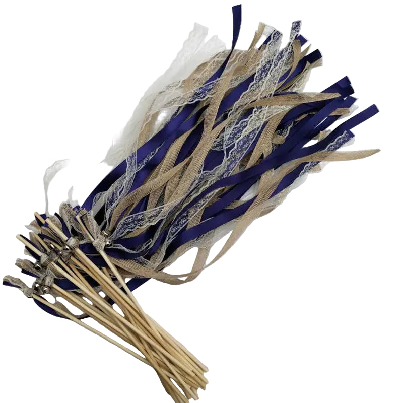 Baguette de Rubans Bleu Marine Boho Chic
