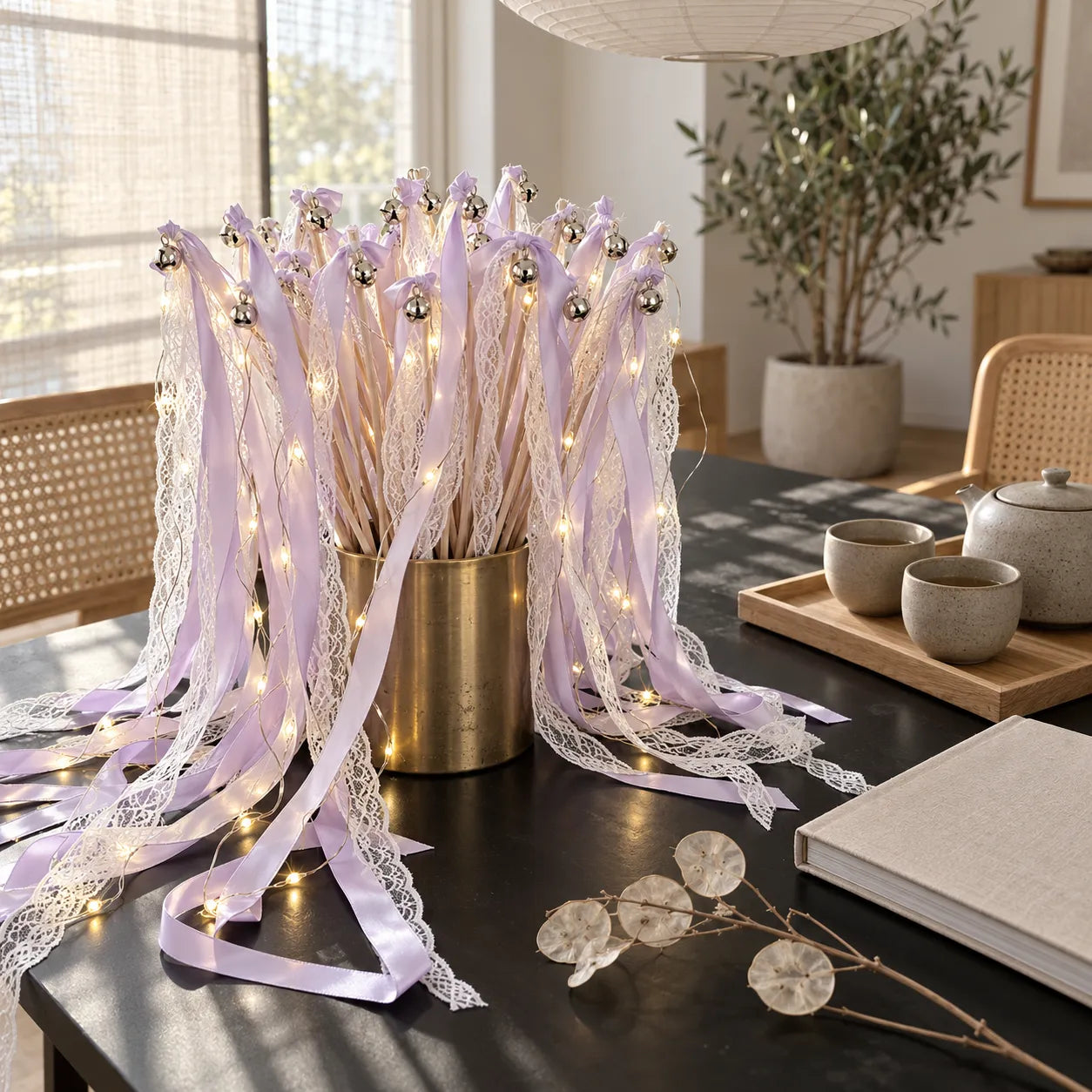 Baguette de Rubans à LED Mauve Design