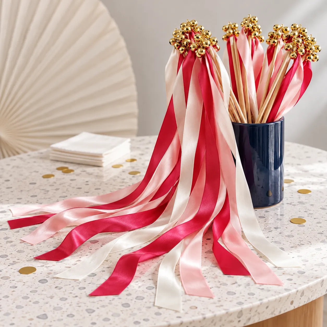 Baguette de Rubans Rouge romantique