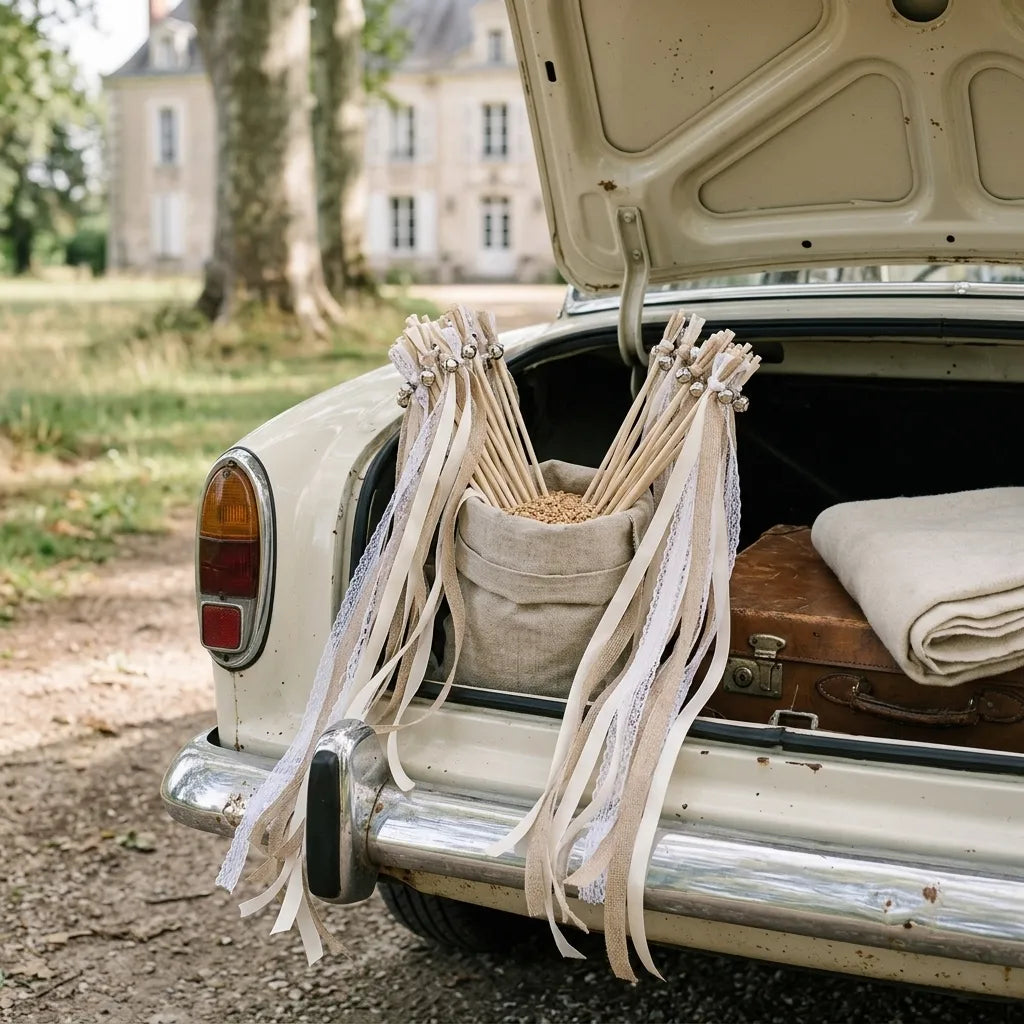 Baguette de Rubans Style Boho Neutre