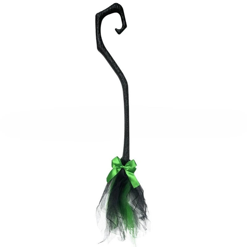 Balai de Sorcière Vert et Noir Adulte Original