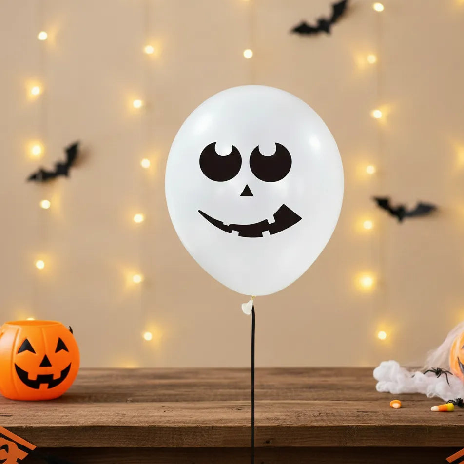 Ballon Blanc Halloween Déco