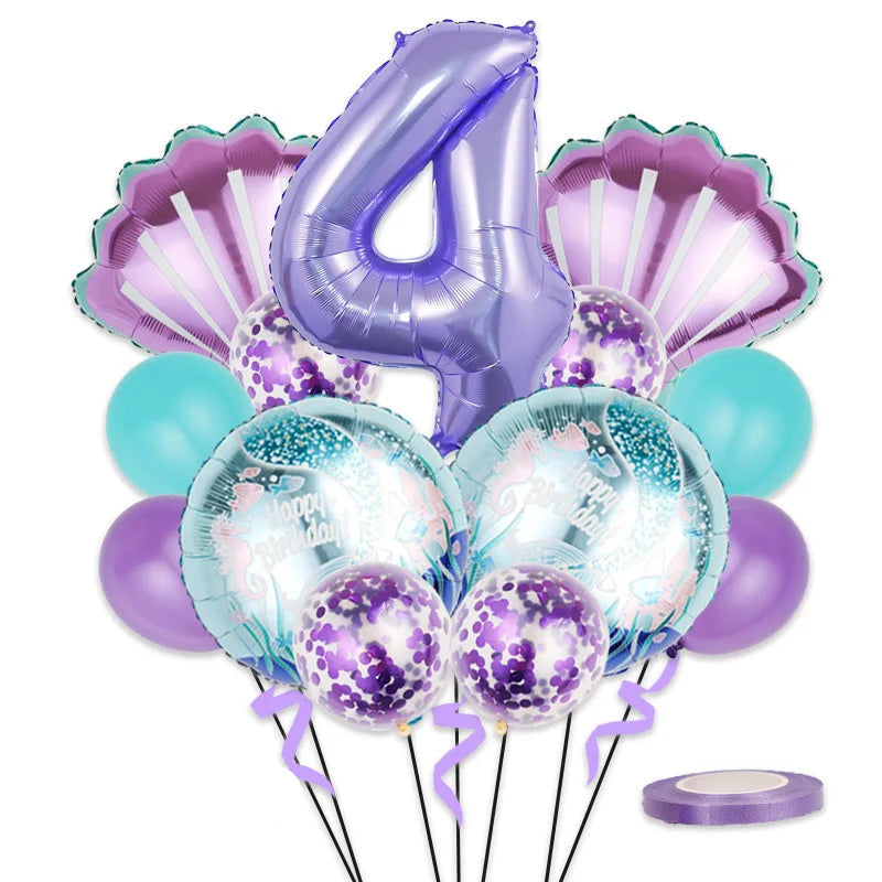 Ballon Chiffre Sirène Etincellant