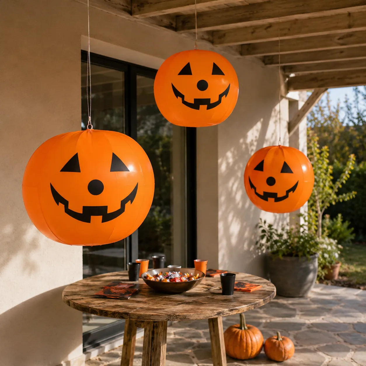 Ballon Citrouille Halloween Minimaliste 