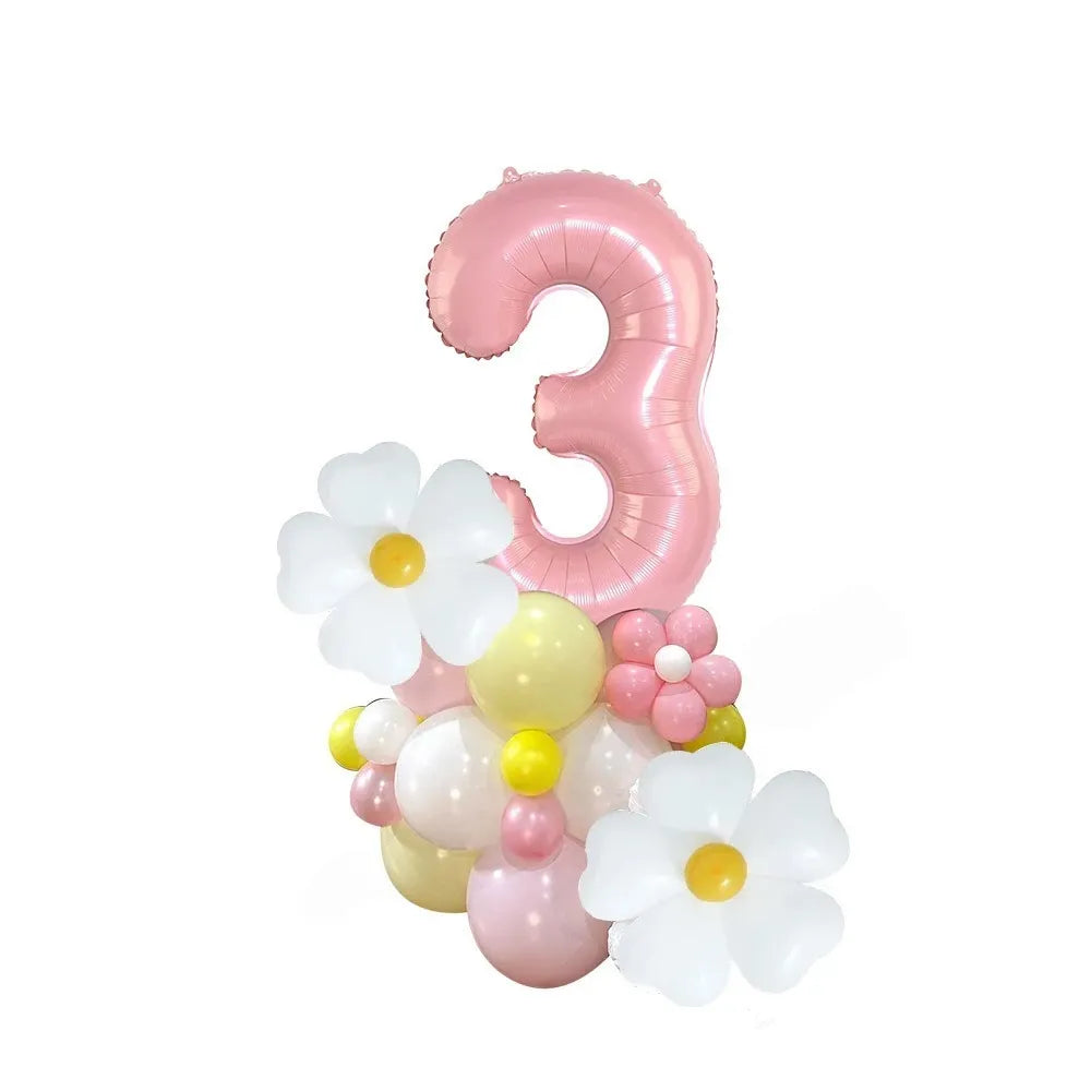Ballon Numérique Fleurs Blanches3