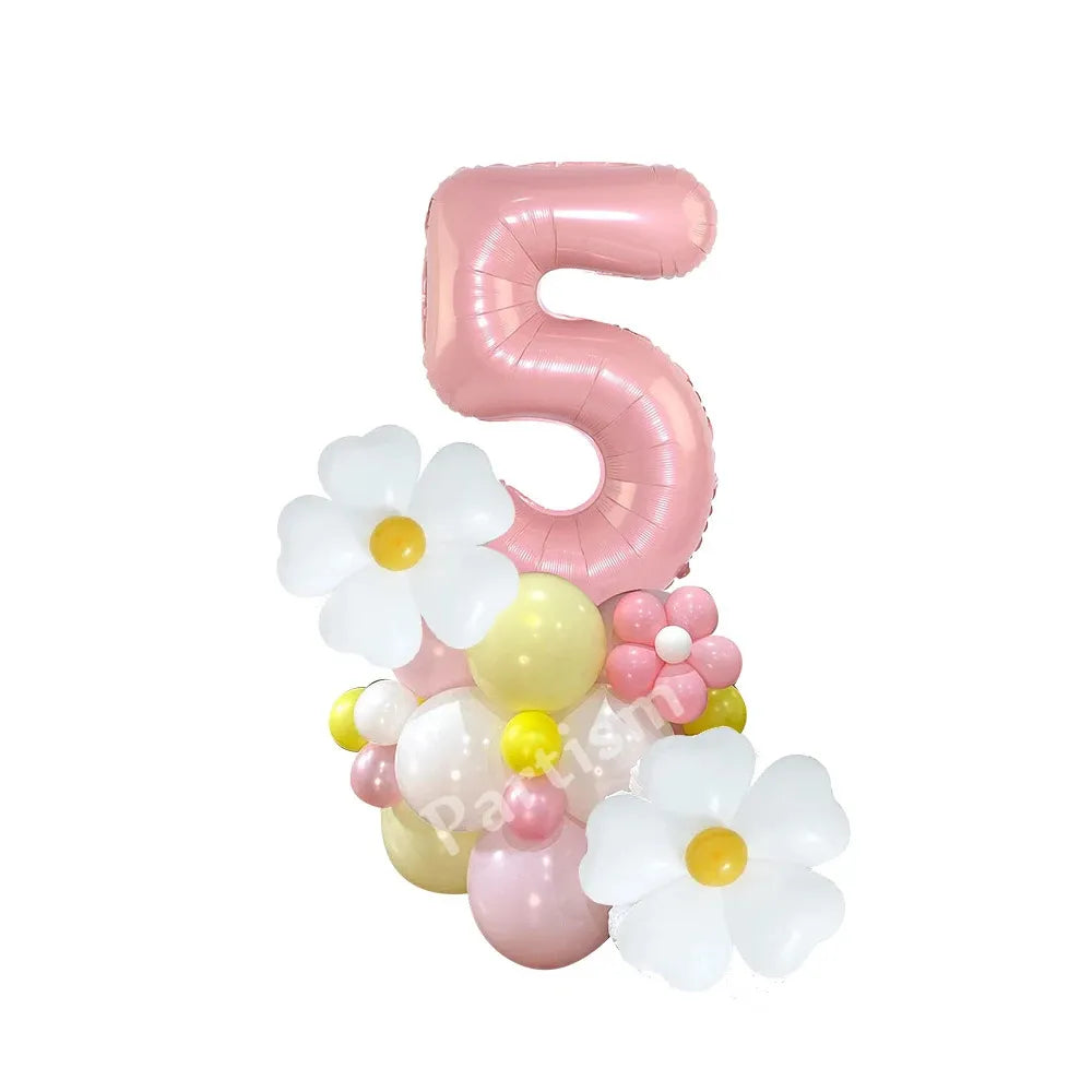 Ballon Numérique Fleurs Blanches5