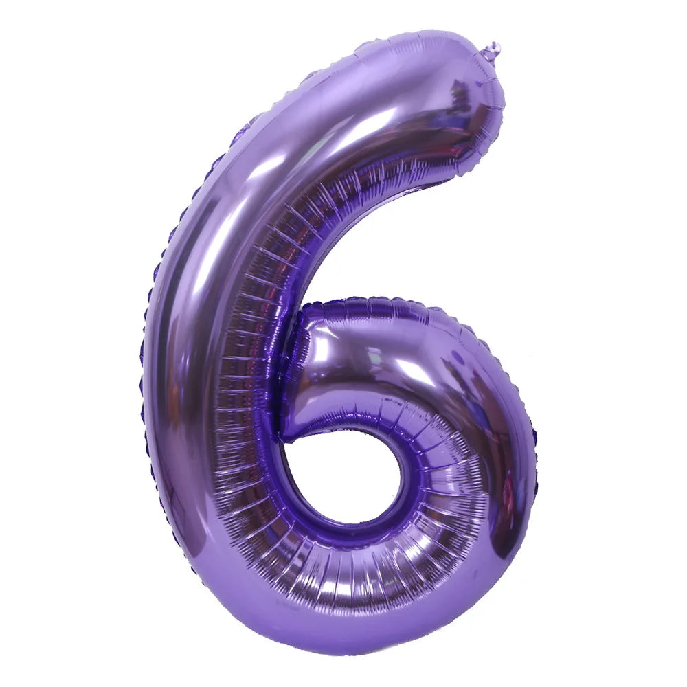 Ballon Numérique Violet Beau