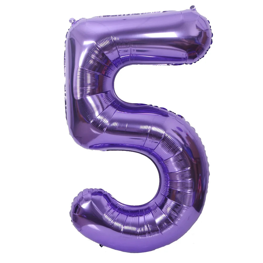 Ballon Numérique Violet Mignon