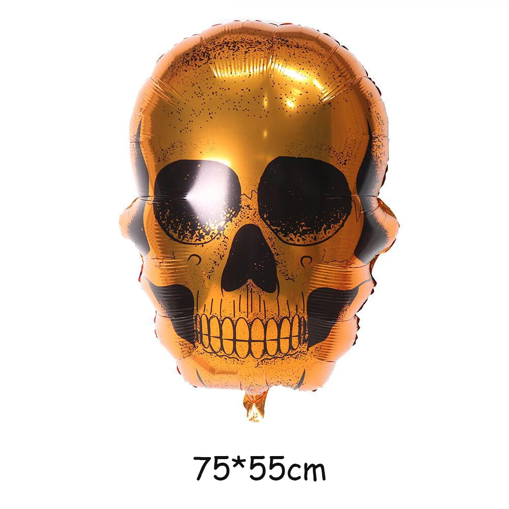 Ballon Squelette Doré Halloween Chic