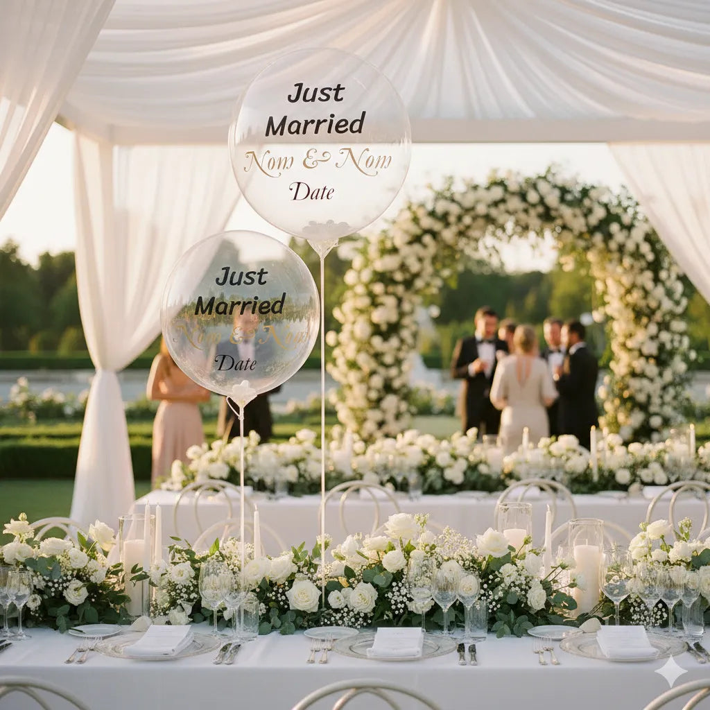 Ballon Transparent Personnalisable Mariage