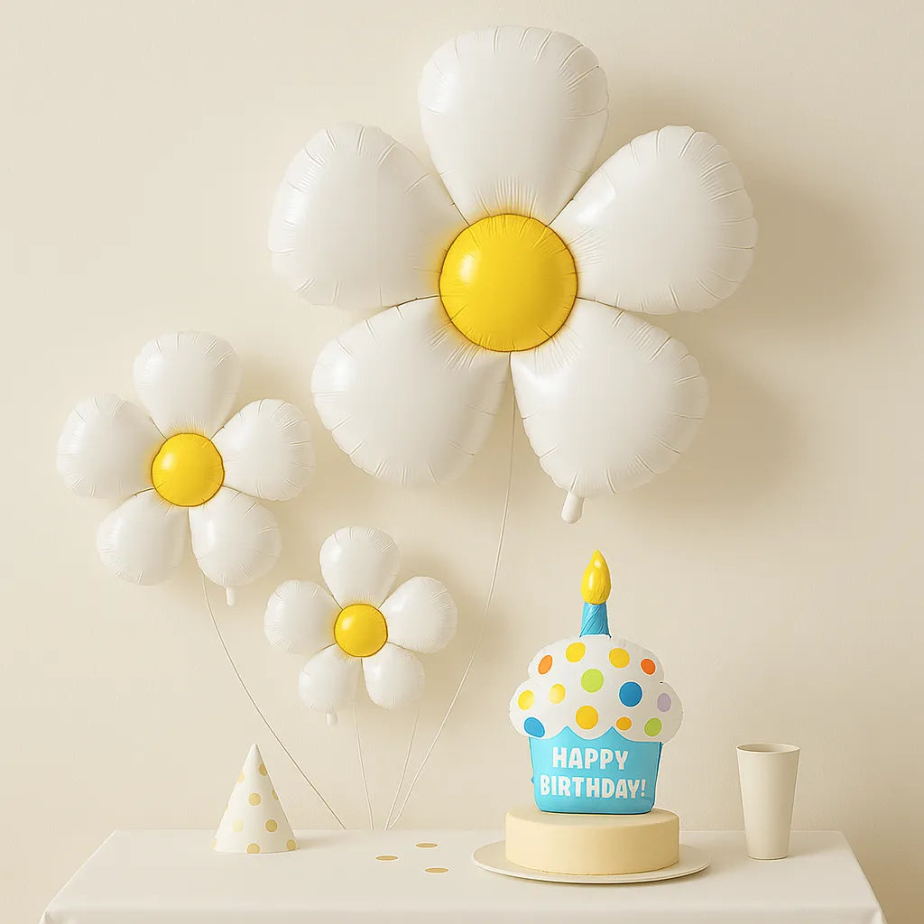 Ballons Anniversaire Fleurs