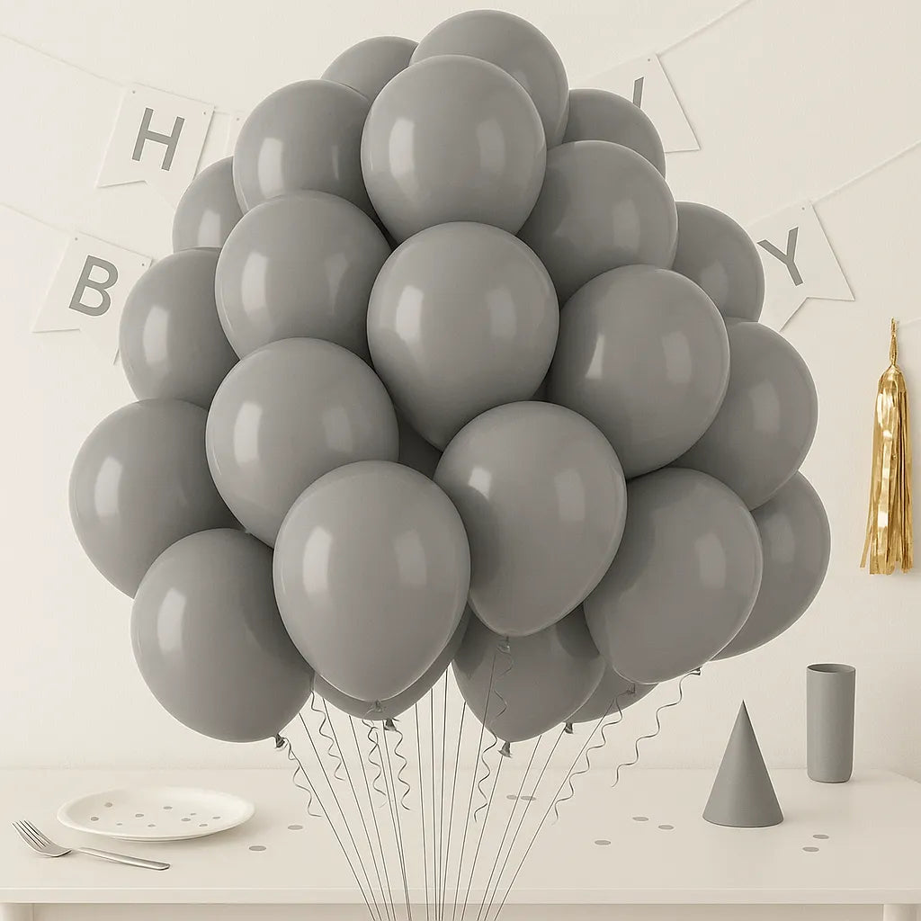Ballons Anniversaire Gris
