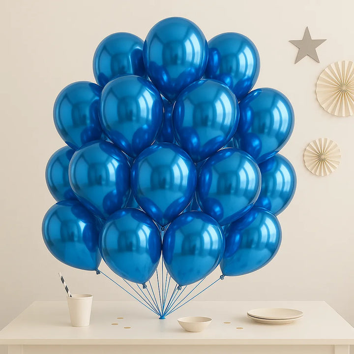 Ballons Anniversaire Métal Bleu