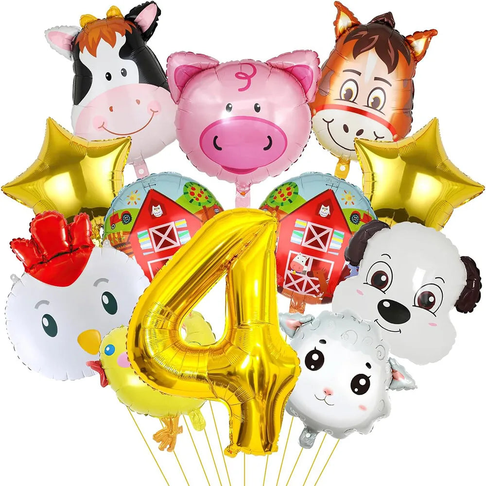 Ballons Chiffre Thème Ferme Original