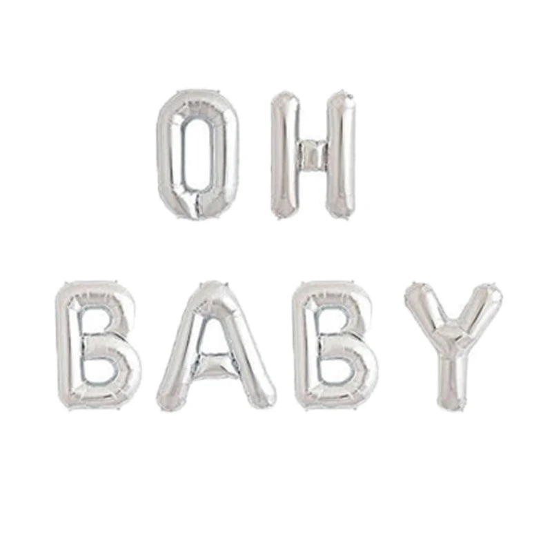 Ballons Gonflables Oh Baby Argenté Design