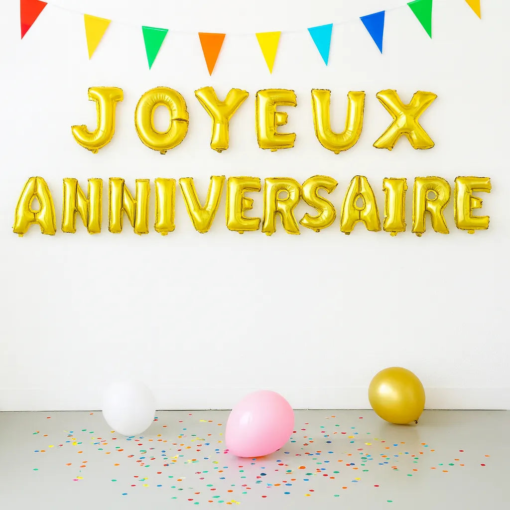 Ballons Lettres Dorés 1