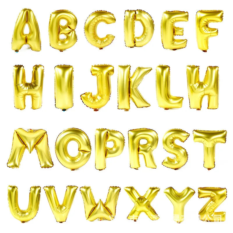 Ballons Lettres Dorés Design