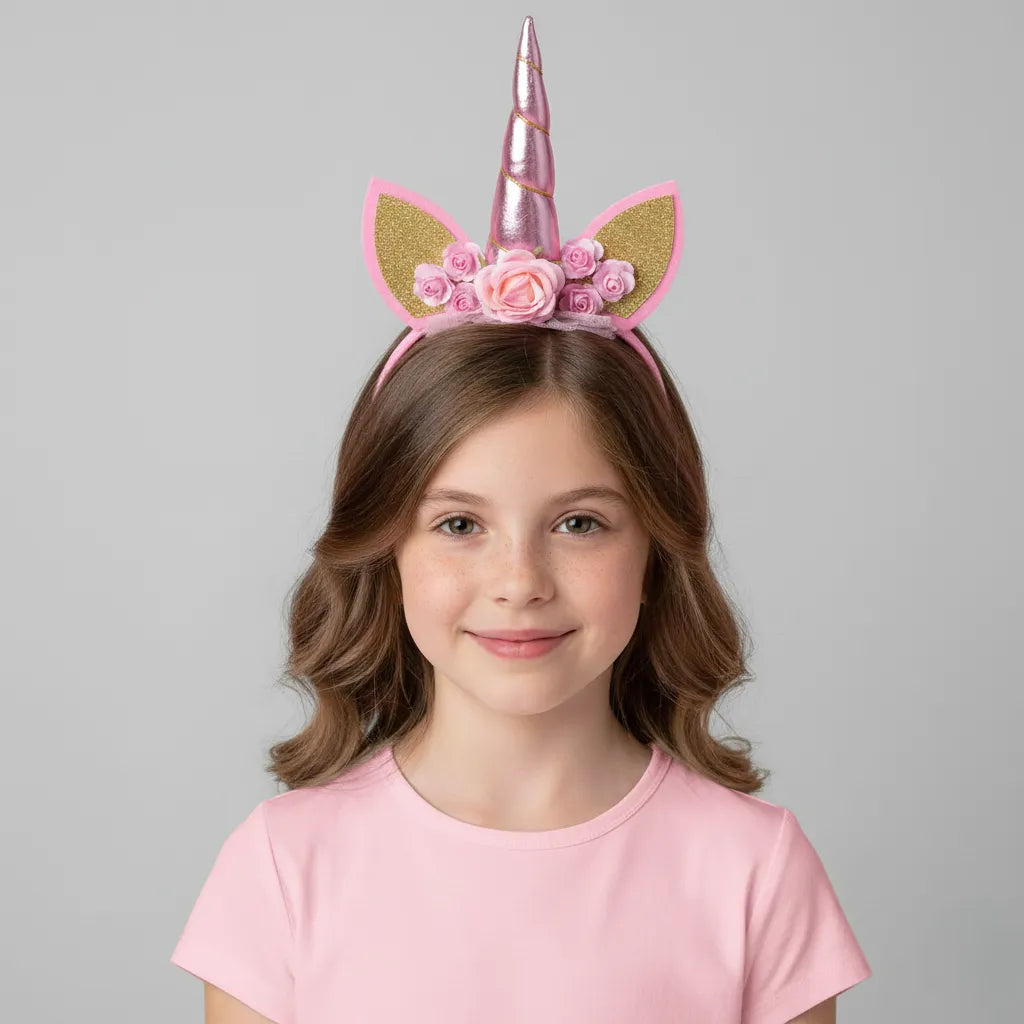 Bandeau Licorne Rose