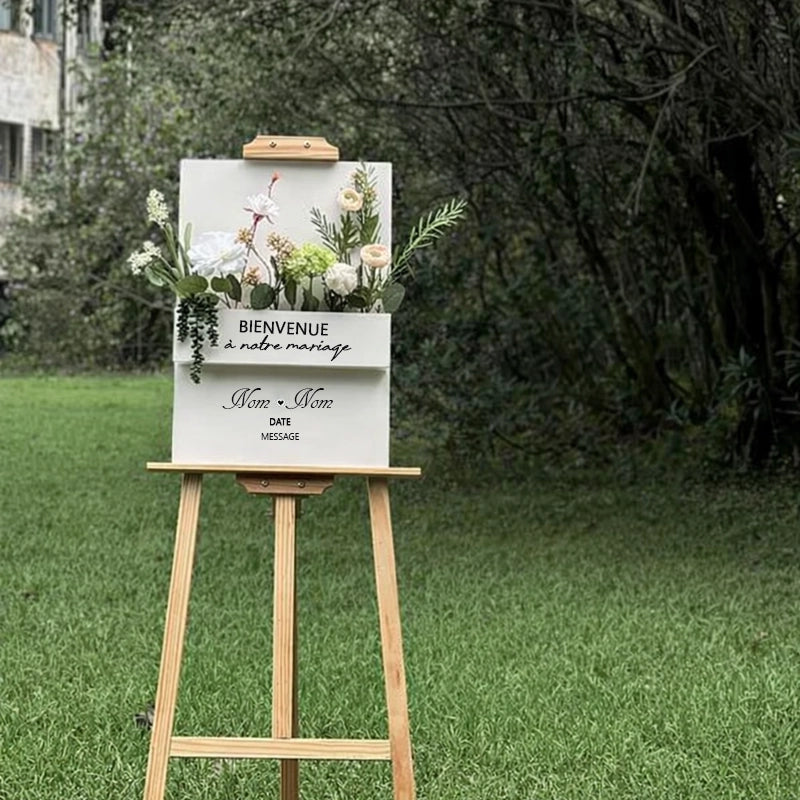Boîte à Fleurs en Mousse de Bienvenue Mariage