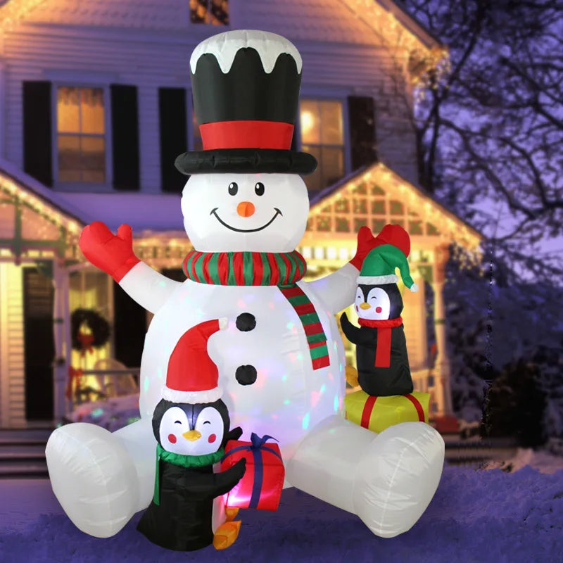 Bonhomme de Neige Gonflable Extérieur