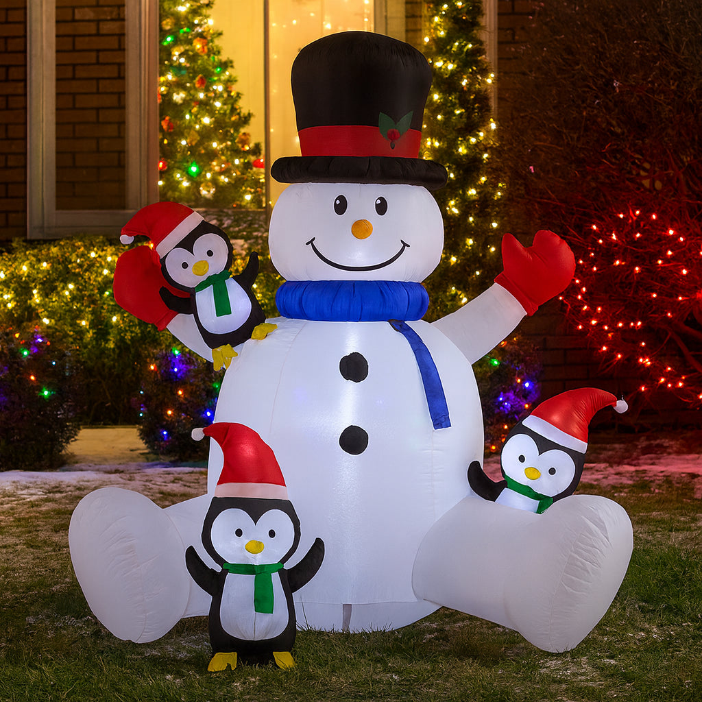 Bonhomme de Neige Gonflable pour Jardin