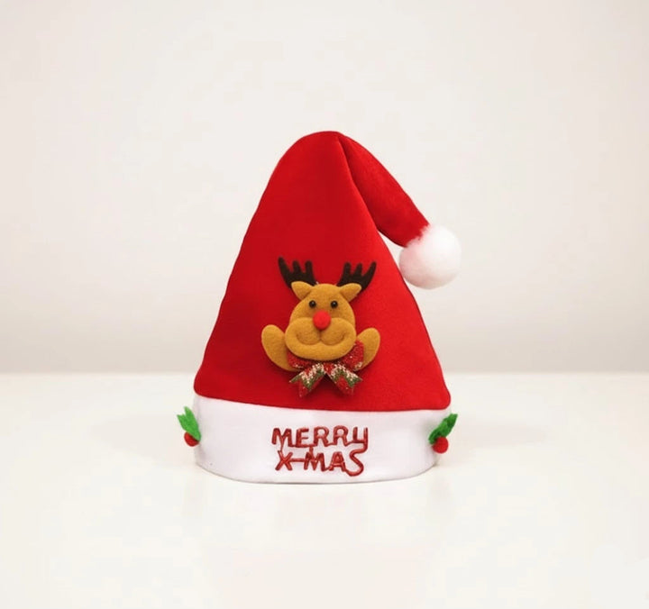 Bonnet de Noël Rouge Merry Xmas