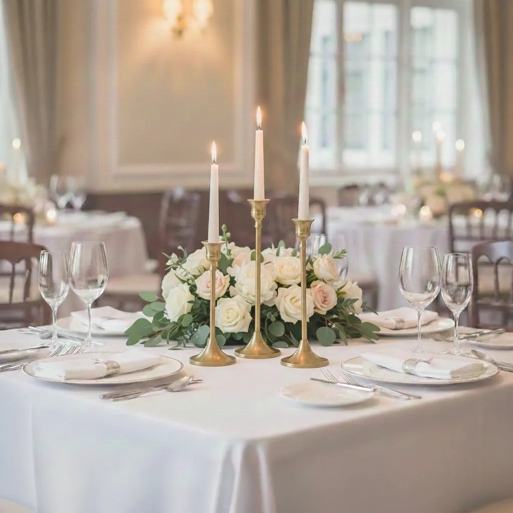 Bougeoir Table Mariage romantique