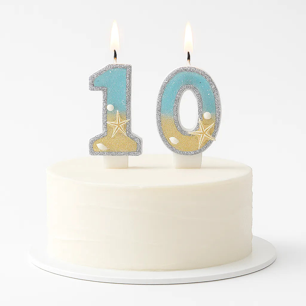 Bougie Anniversaire Chiffre Coquillage