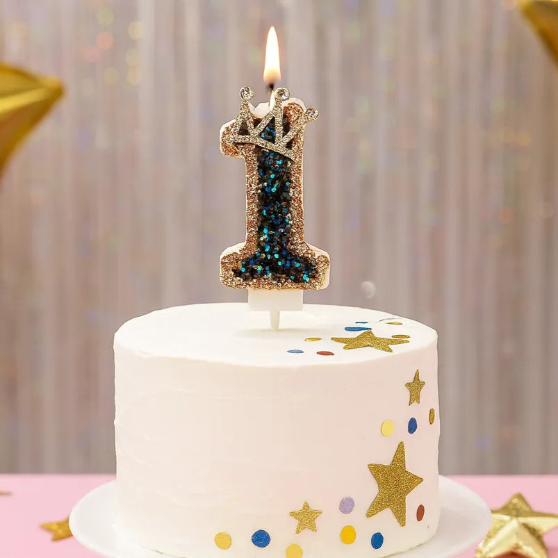 Bougie Anniversaire Noire Couronne